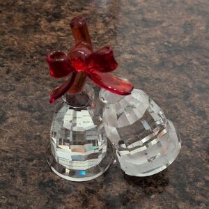 Source Unknown Crystal Bells with Red Bow